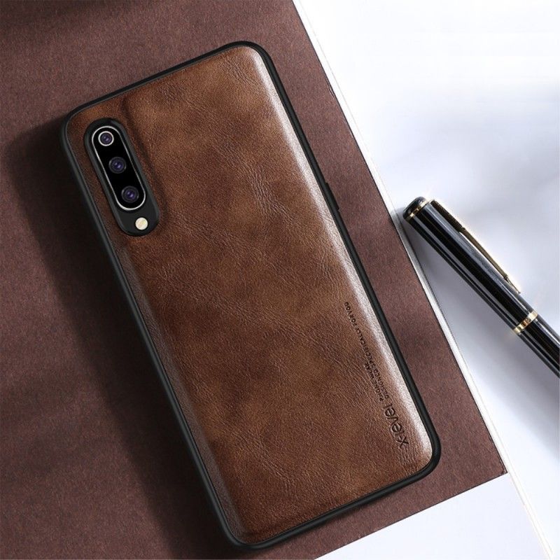 Cover Xiaomi Mi 9 Sort Vintage Lædereffekt