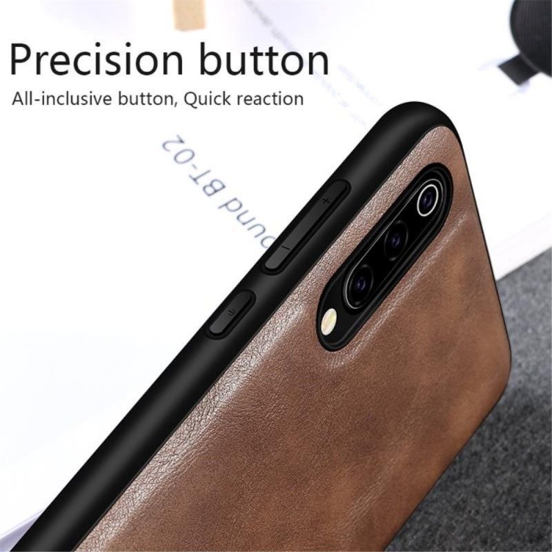 Cover Xiaomi Mi 9 Sort Vintage Lædereffekt