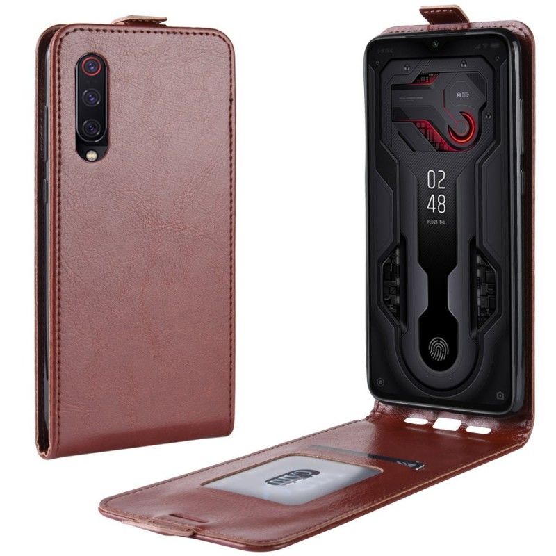 Flip Cover Læder for Xiaomi Mi 9 Sort Retro Foldning