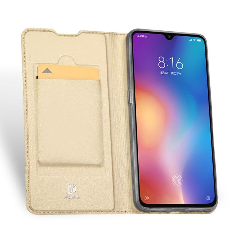 Læder Cover Xiaomi Mi 9 Navyblå Førsteklasses Serie