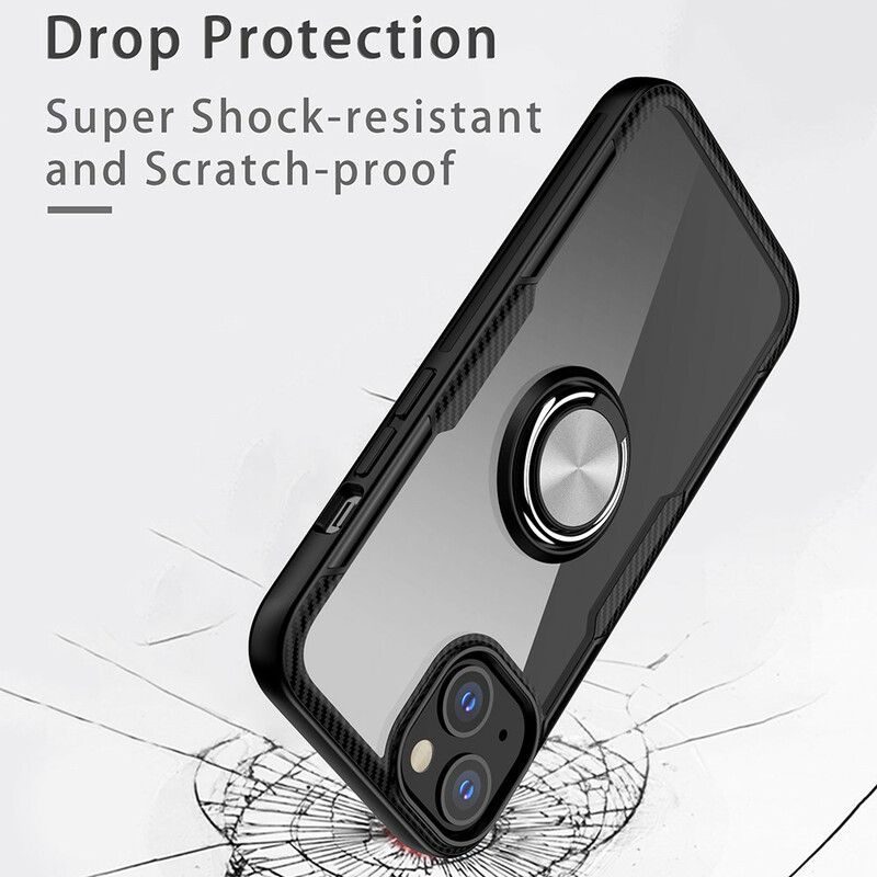 Cover iPhone 13 Mini Carbon Fiber Metal Ring