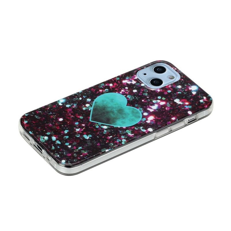 Cover iPhone 13 Mini Glitter Marble