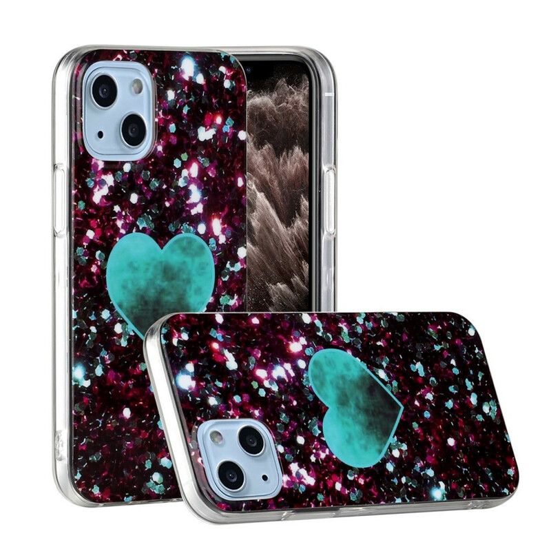 Cover iPhone 13 Mini Glitter Marble