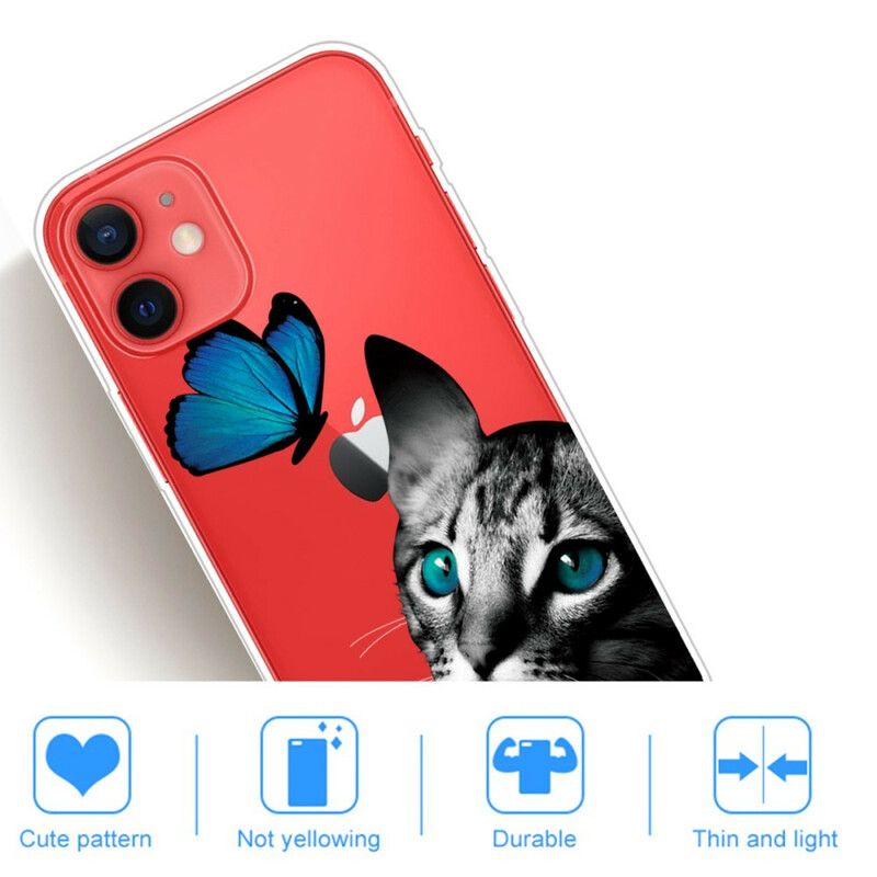 Cover iPhone 13 Mini Kat Og Sommerfugl