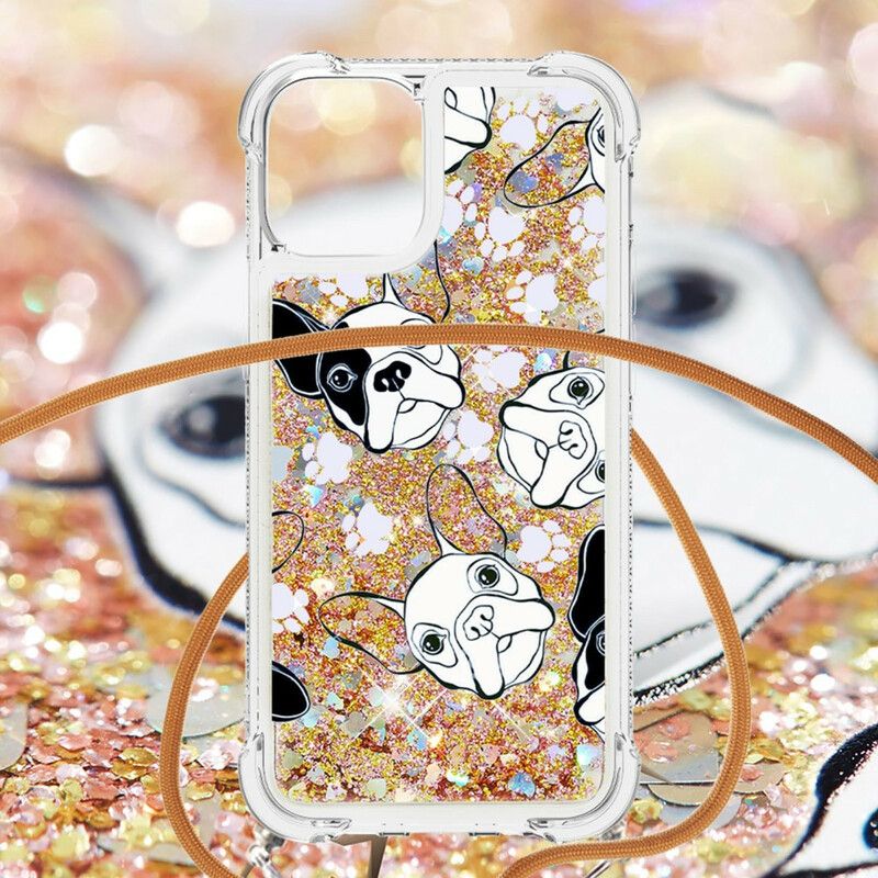 Cover iPhone 13 Mini Sequin-snørehunde