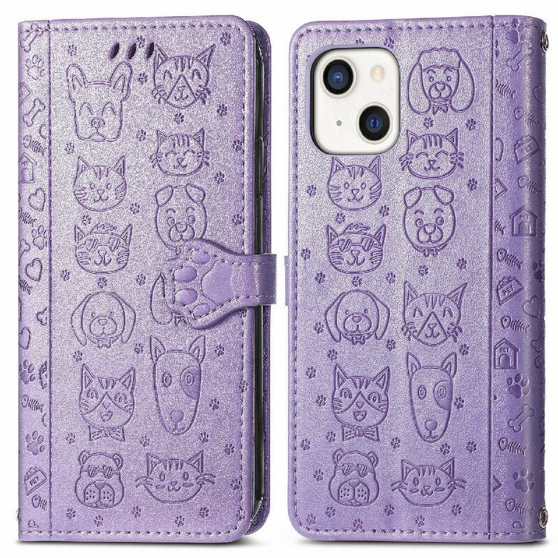 Flip Cover iPhone 13 Mini Animerede Dyr