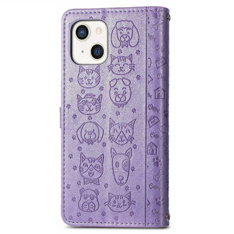 Flip Cover iPhone 13 Mini Animerede Dyr