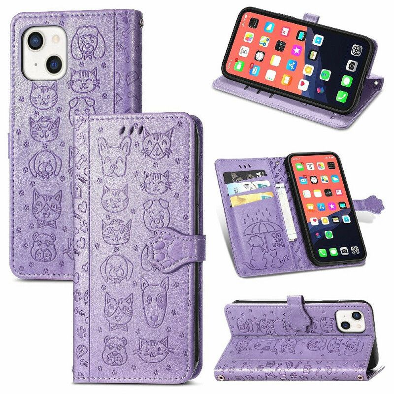 Flip Cover iPhone 13 Mini Animerede Dyr