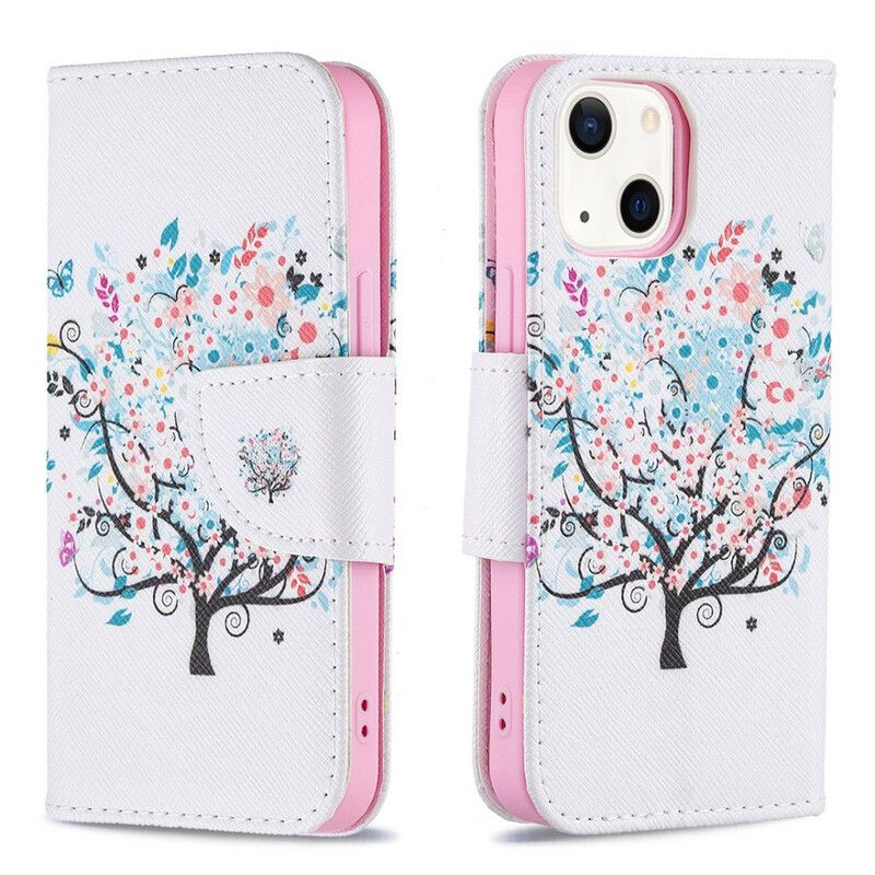 Flip Cover iPhone 13 Mini Blomstertræ