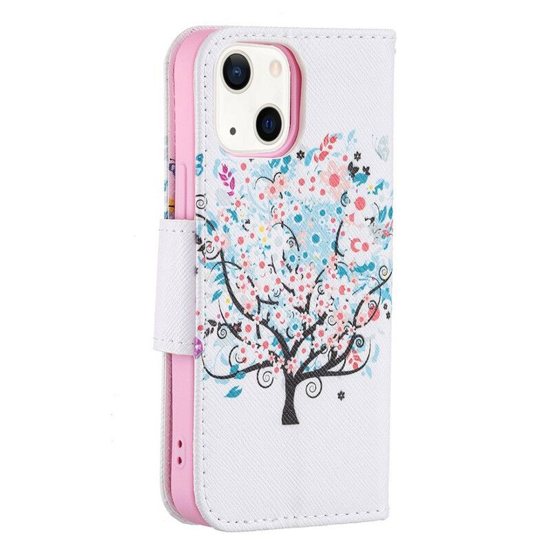 Flip Cover iPhone 13 Mini Blomstertræ