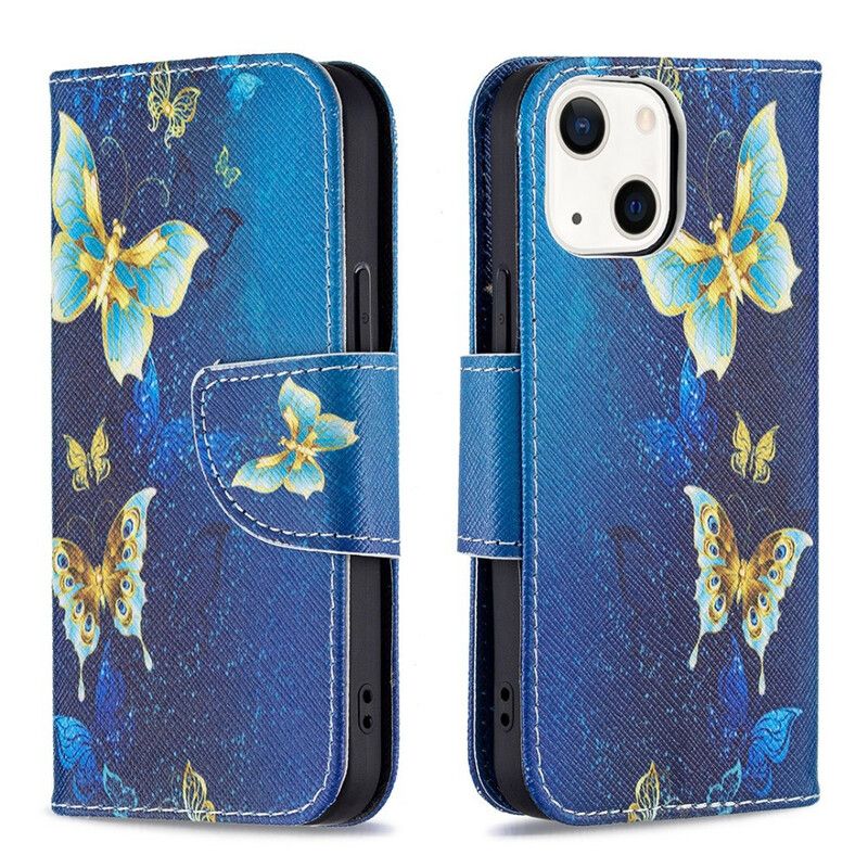 Flip Cover iPhone 13 Mini Butterflies Kings