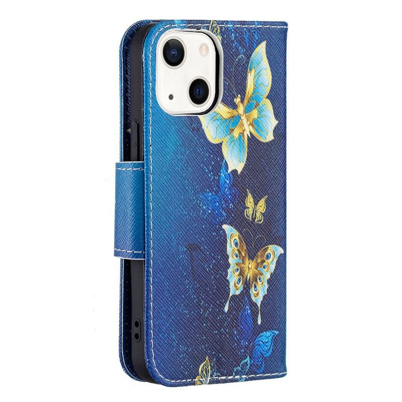 Flip Cover iPhone 13 Mini Butterflies Kings