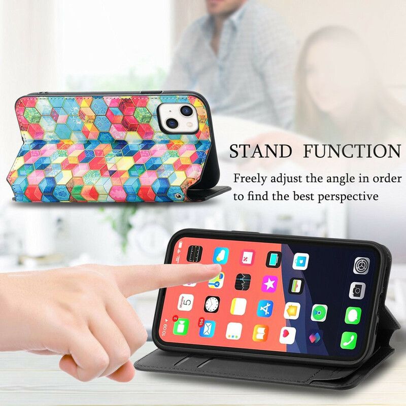 Flip Cover iPhone 13 Mini Design Rfid Caseneo