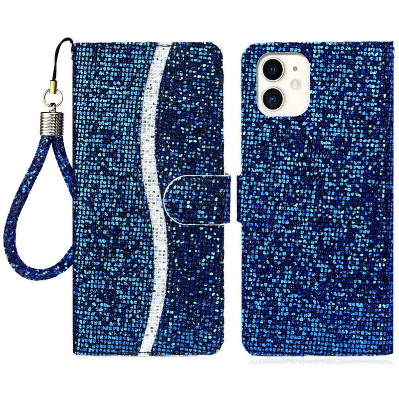 Flip Cover iPhone 13 Mini Glitter S Design