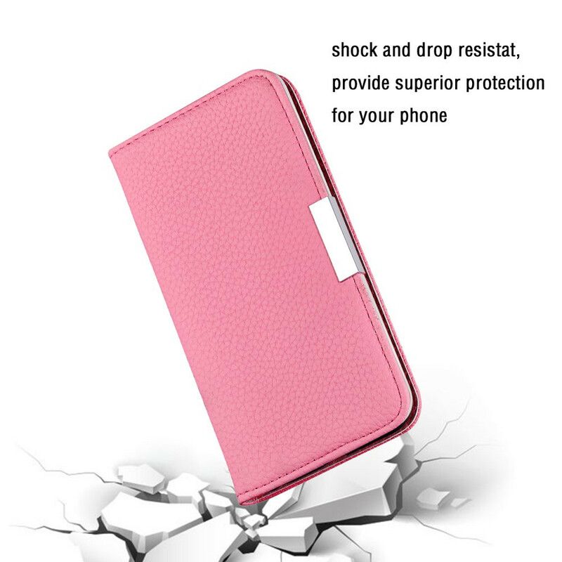 Flip Cover iPhone 13 Mini Litchi Ultra Chic Imiteret Læder