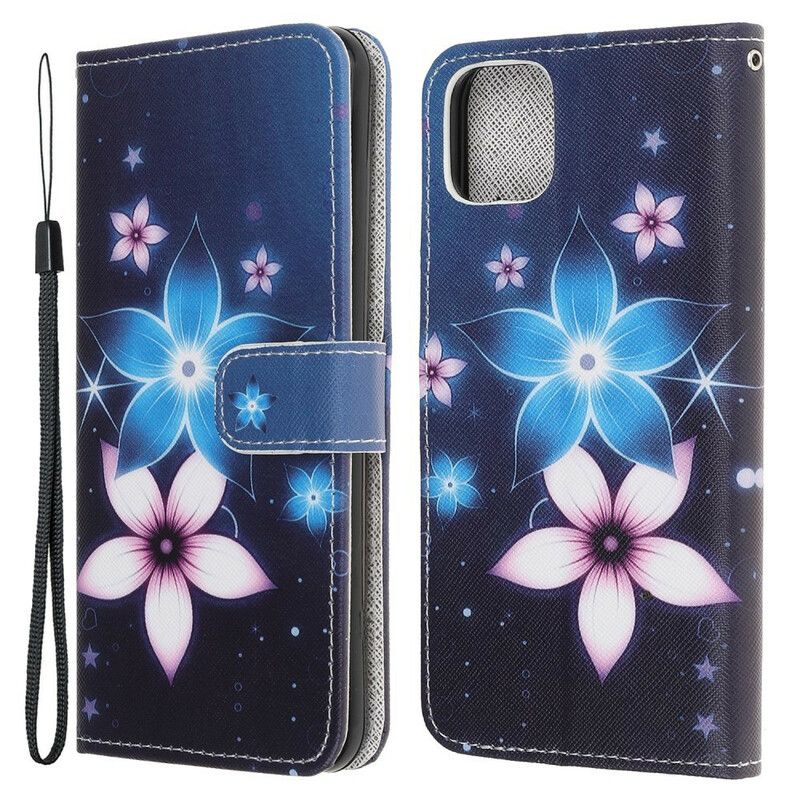 Flip Cover iPhone 13 Mini Lunar Strappy Flowers