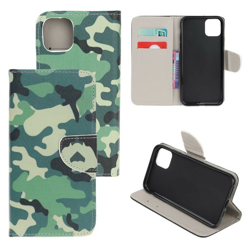 Flip Cover iPhone 13 Mini Militær Camouflage