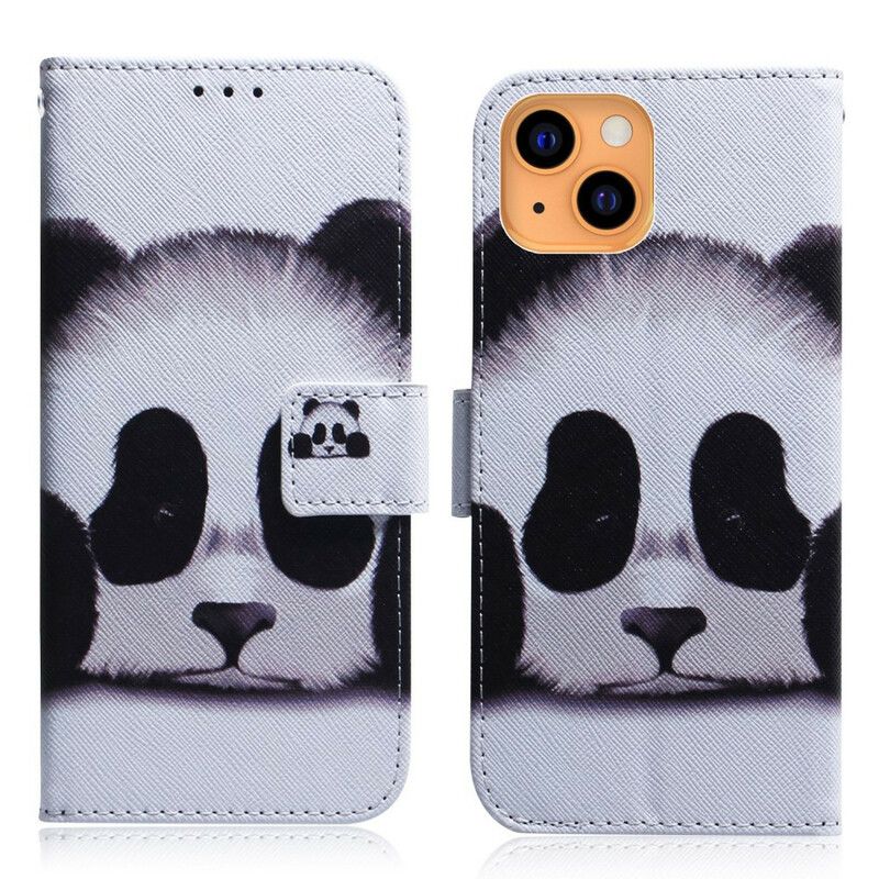 Flip Cover iPhone 13 Mini Panda Face