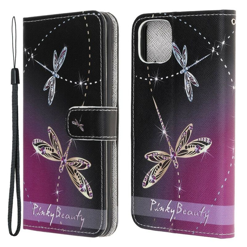 Flip Cover iPhone 13 Mini Thong Dragonflies