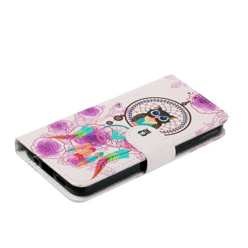 Flip Cover iPhone 13 Mini Ugle Mandala Med Rem