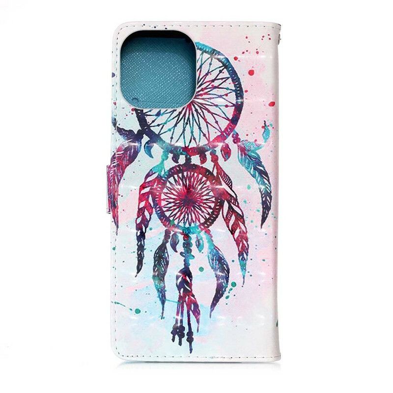 Flip Cover iPhone 13 Mini Watercolor Dream Catcher