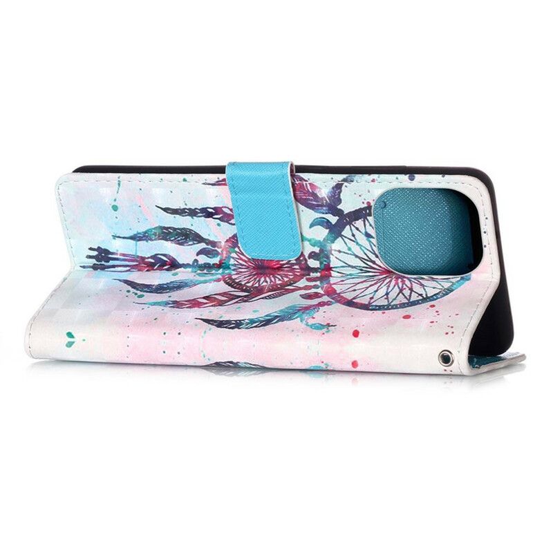 Flip Cover iPhone 13 Mini Watercolor Dream Catcher