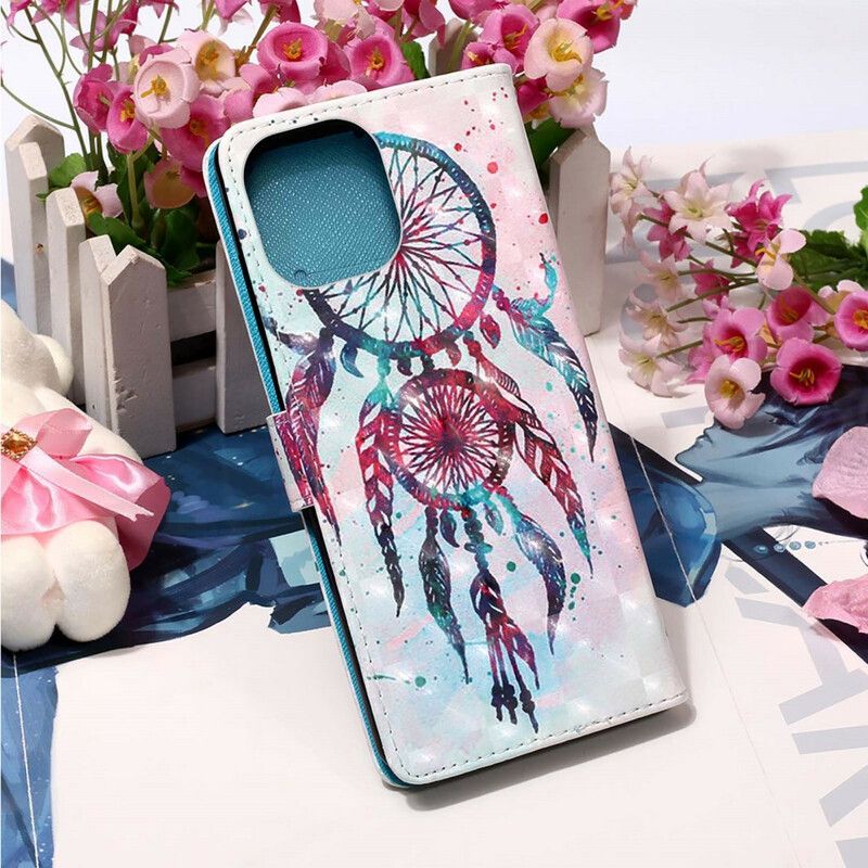 Flip Cover iPhone 13 Mini Watercolor Dream Catcher