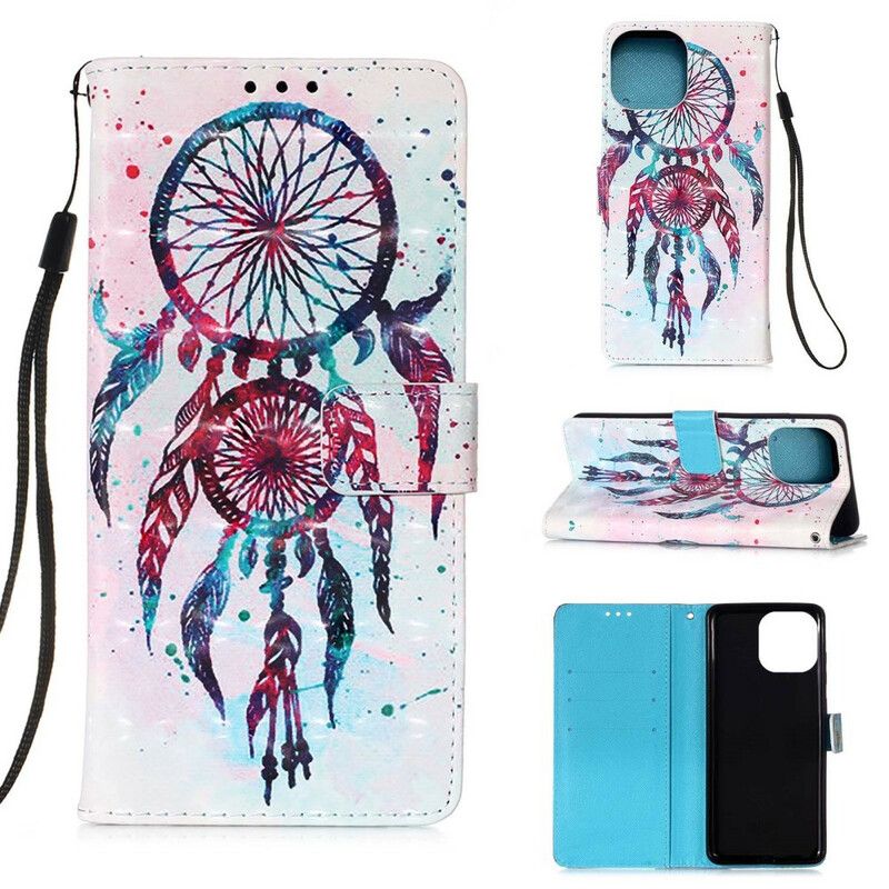 Flip Cover iPhone 13 Mini Watercolor Dream Catcher