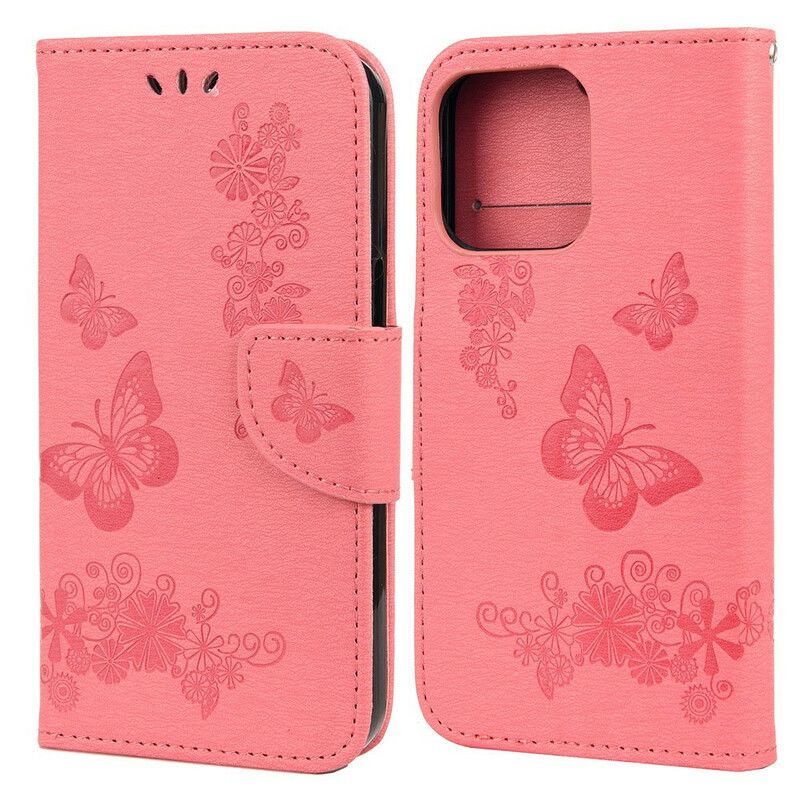 Flip Cover Til iPhone 13 Mini Splendid Strap Sommerfugle