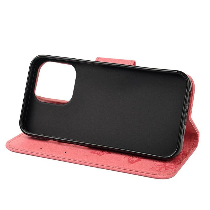 Flip Cover Til iPhone 13 Mini Splendid Strap Sommerfugle