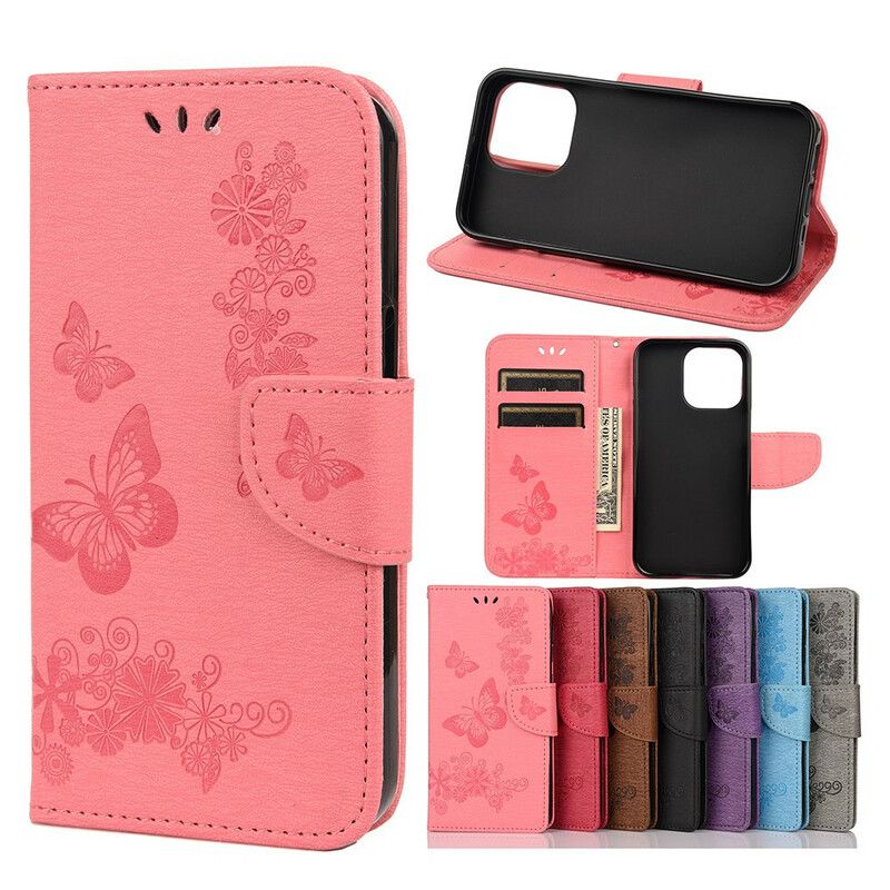 Flip Cover Til iPhone 13 Mini Splendid Strap Sommerfugle