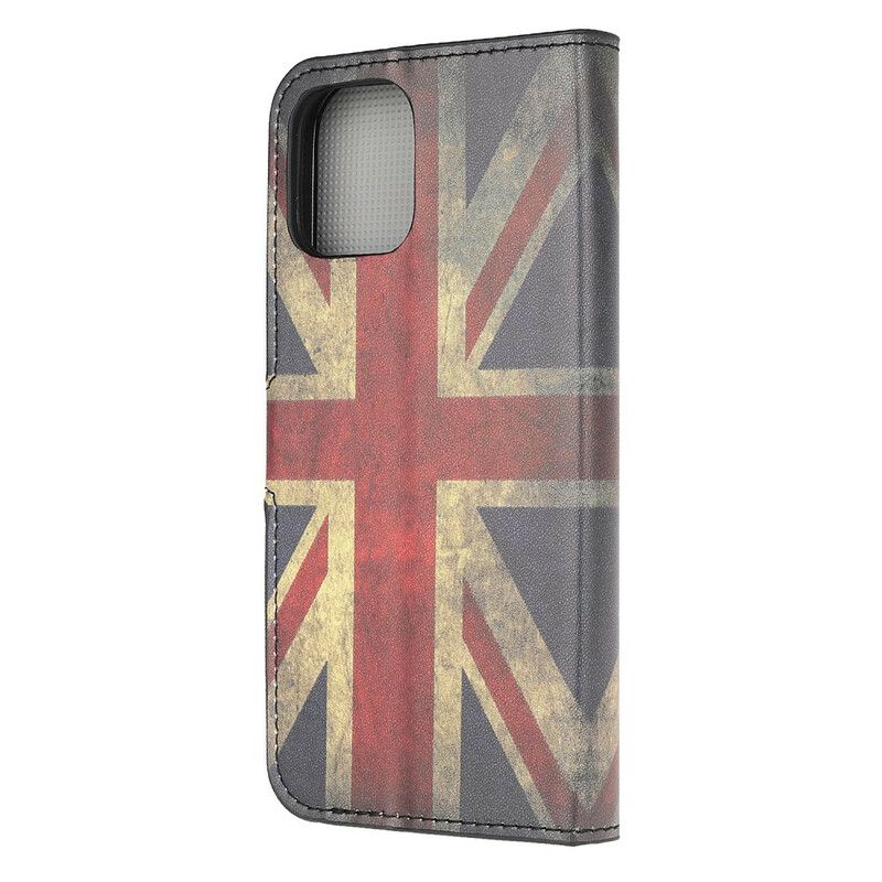 Læder Cover iPhone 13 Mini Telefon Etui Englands Flag