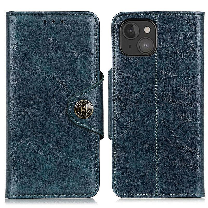 Læder Cover iPhone 13 Mini Telefon Etui Khazneh