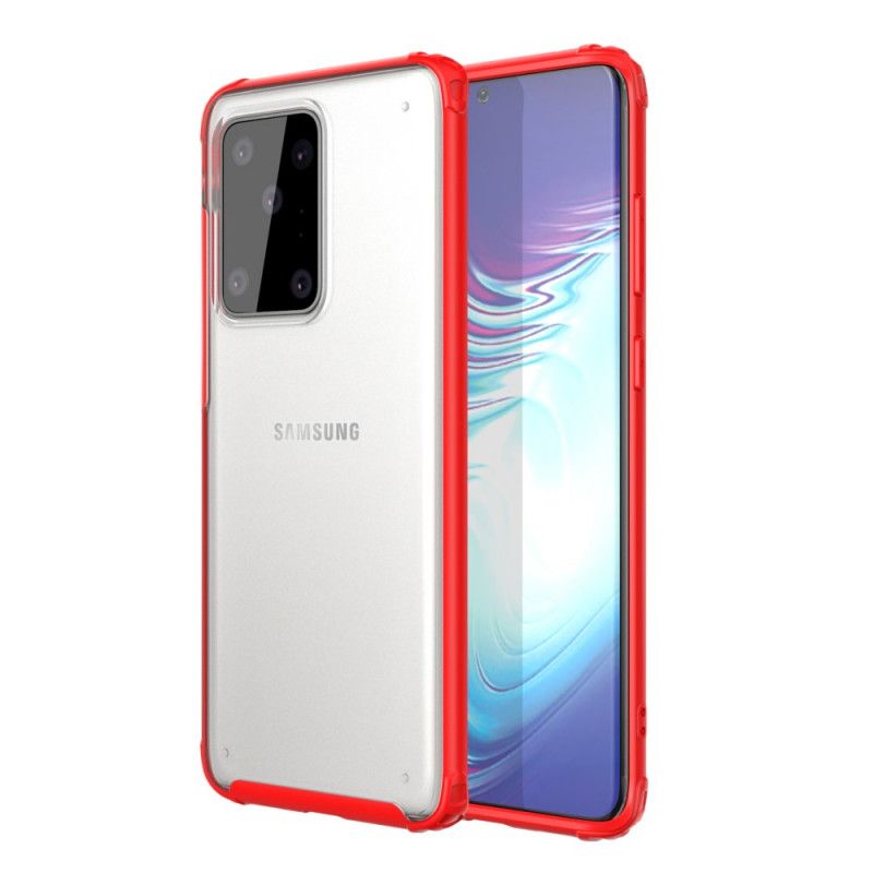 Cover for Samsung Galaxy S20 Ultra Sort Vævet Med Farvede Kanter