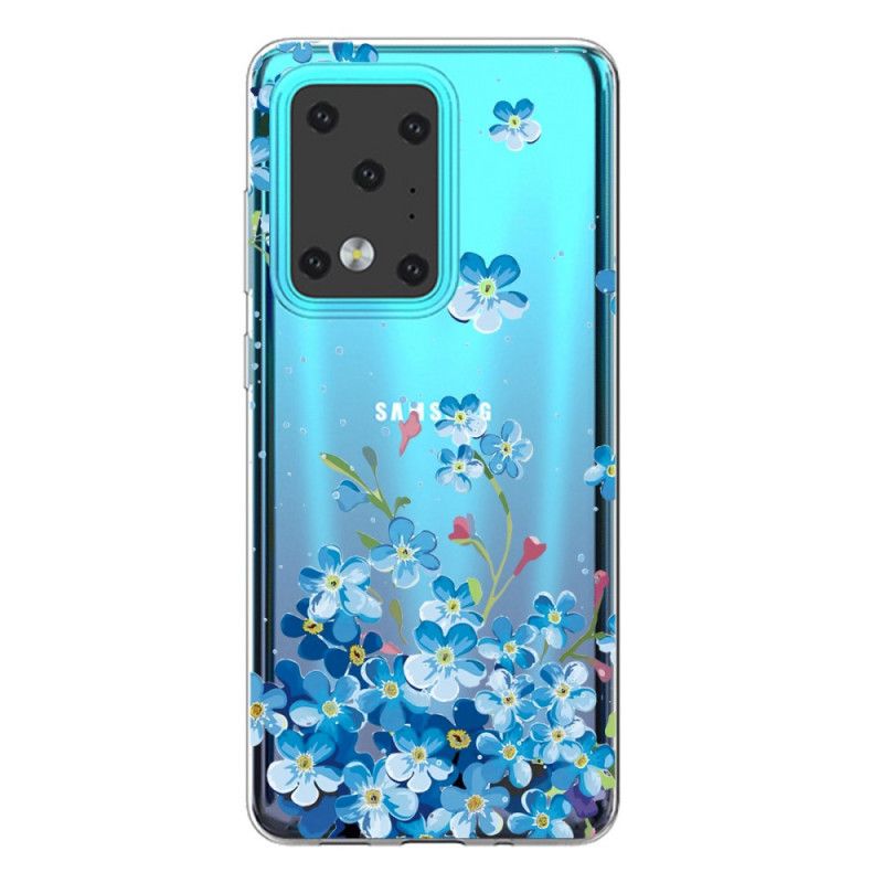 Cover Samsung Galaxy S20 Ultra Blå Blomster