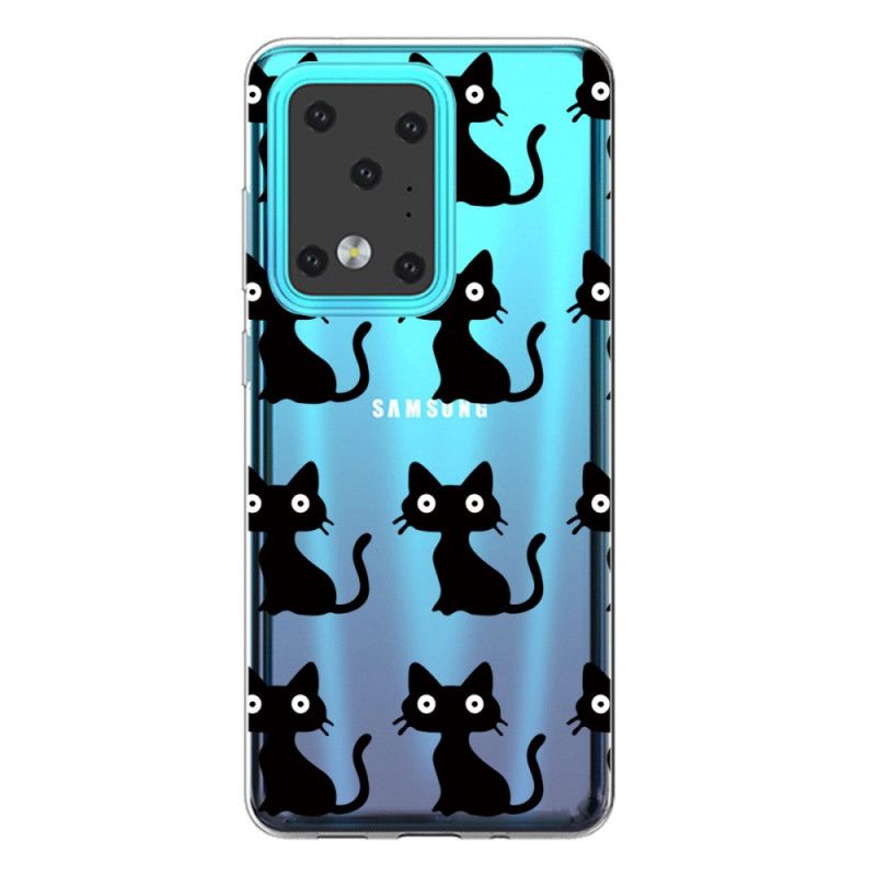 Cover Samsung Galaxy S20 Ultra Flere Sorte Katte Beskyttelse