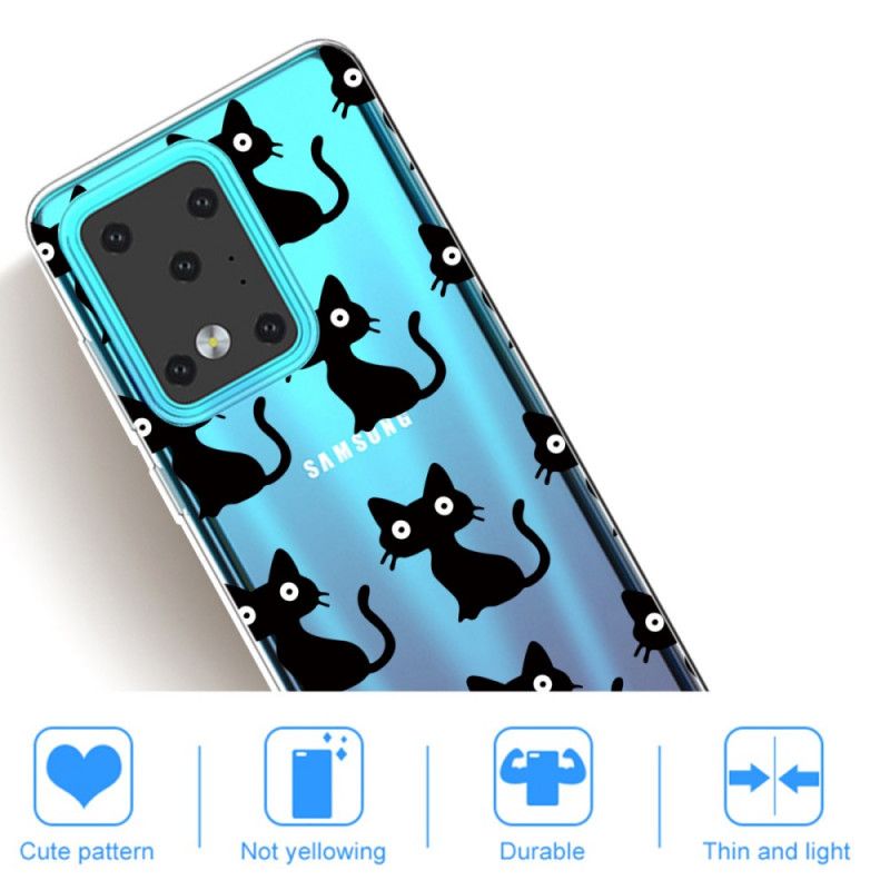 Cover Samsung Galaxy S20 Ultra Flere Sorte Katte Beskyttelse