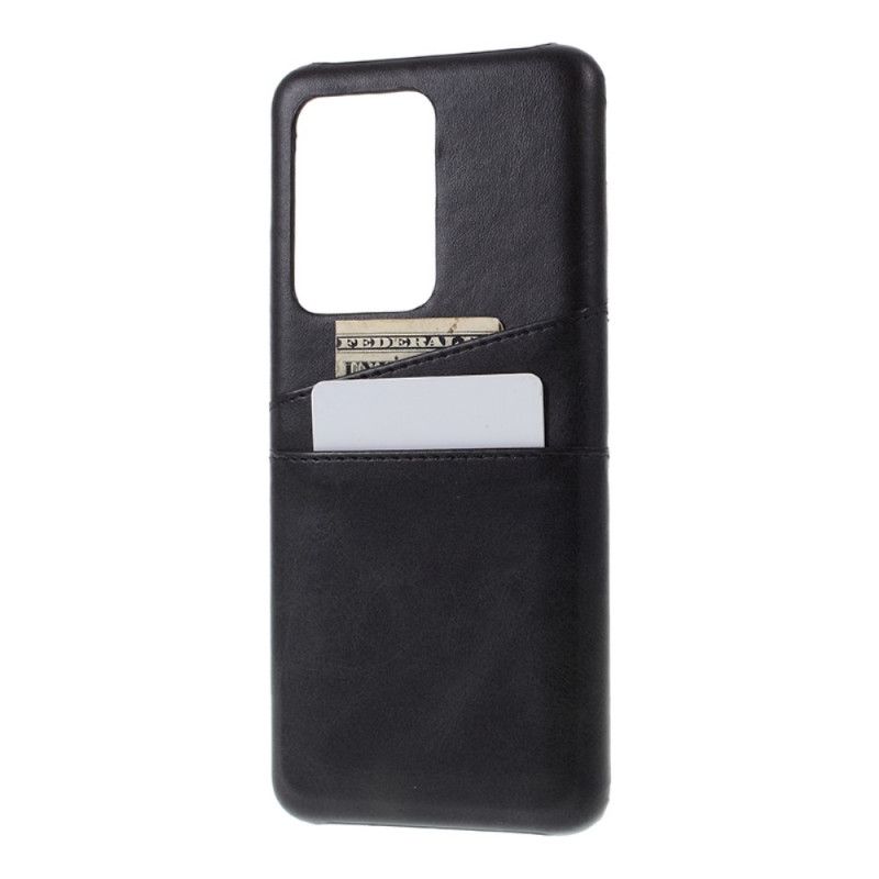 Cover Samsung Galaxy S20 Ultra Sort Dobbelt Kortholder Original