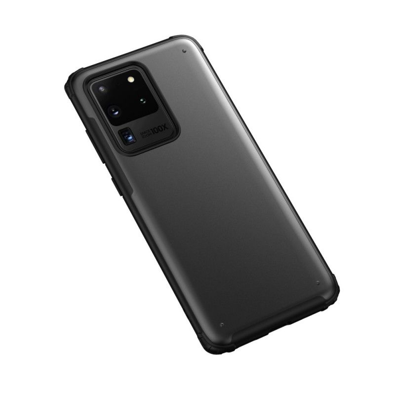 Cover Samsung Galaxy S20 Ultra Sort Hybridforstærkede Hjørner Beskyttelse