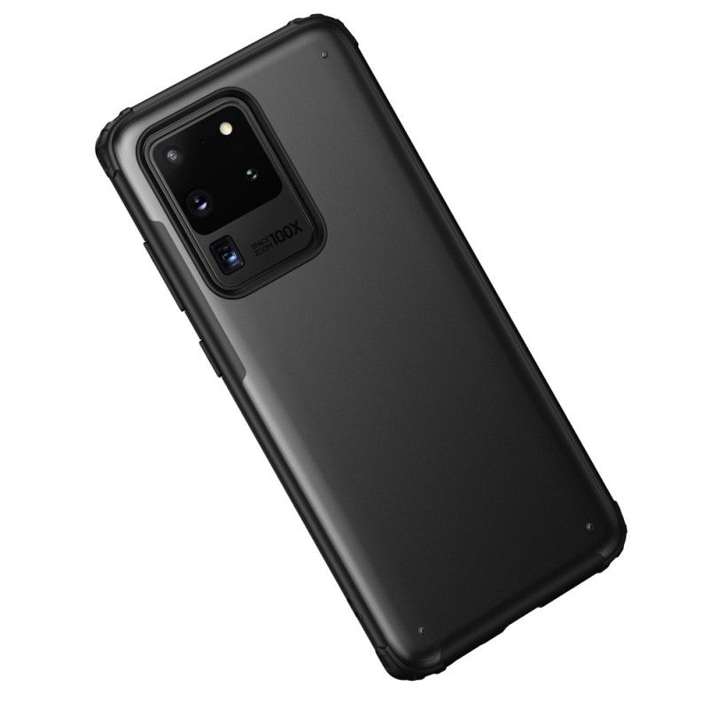 Cover Samsung Galaxy S20 Ultra Sort Hybridforstærkede Hjørner Beskyttelse