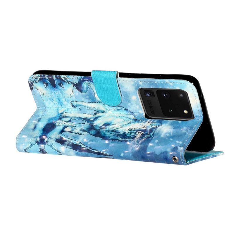 Flip Cover Læder for Samsung Galaxy S20 Ultra Ulvspots Med Rem