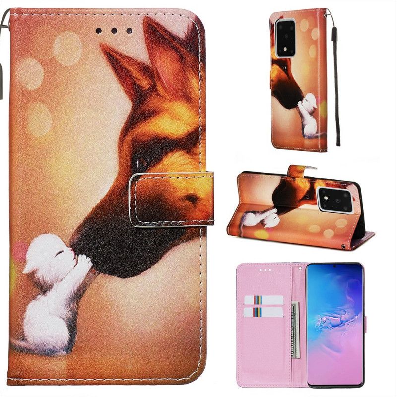 Flip Cover Læder for Samsung Galaxy S20 Ultra Ven Af Katten Ernest