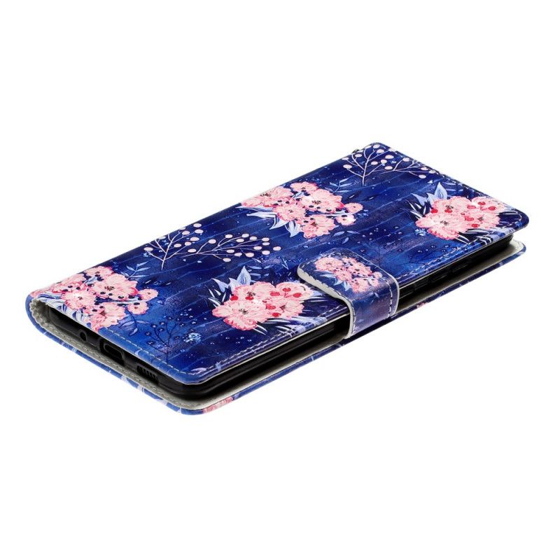 Flip Cover Læder Samsung Galaxy S20 Ultra Lys Pletblomster Original