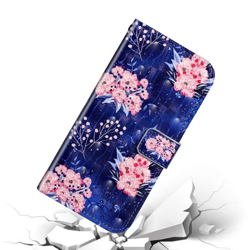 Flip Cover Læder Samsung Galaxy S20 Ultra Lys Pletblomster Original