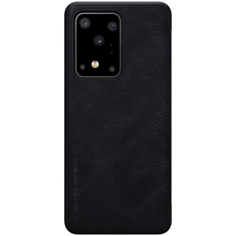 Læder Cover Samsung Galaxy S20 Ultra Sort Nillkin Qin-Serie