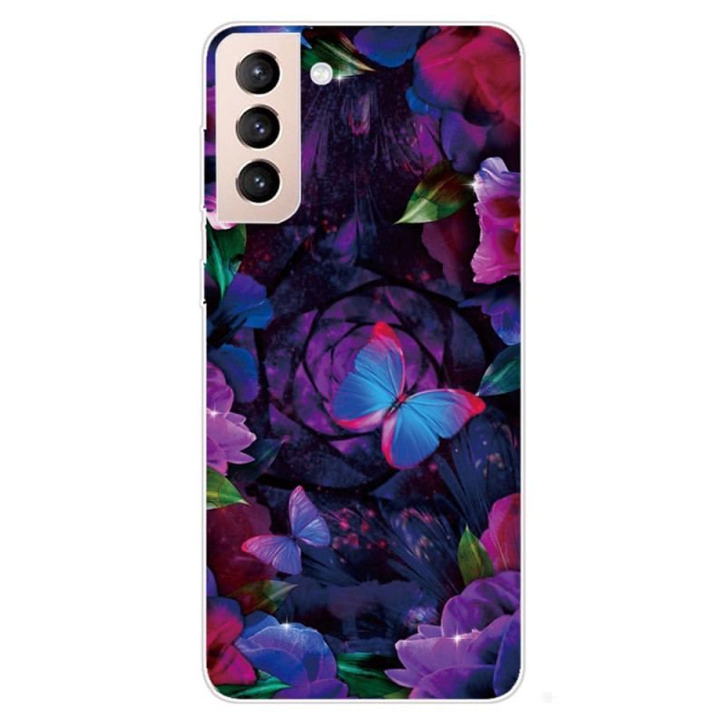 Cover Samsung Galaxy S22 5G Farverige Sommerfugle