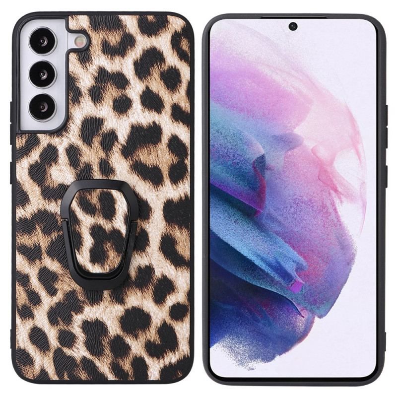 Cover Samsung Galaxy S22 5G Leopard Stil Ring-støtte