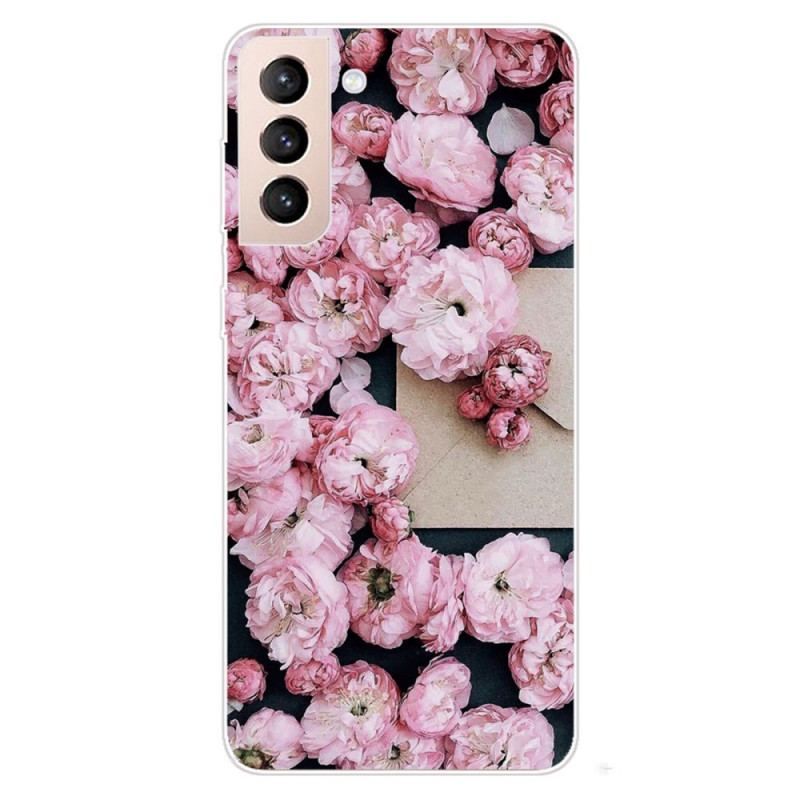 Cover Samsung Galaxy S22 5G Lyserøde Blomster