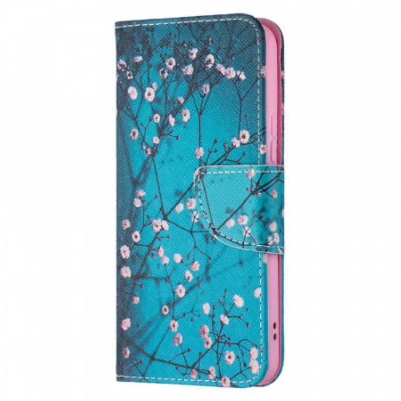 Flip Cover Samsung Galaxy S22 5G Blomstrende Træ