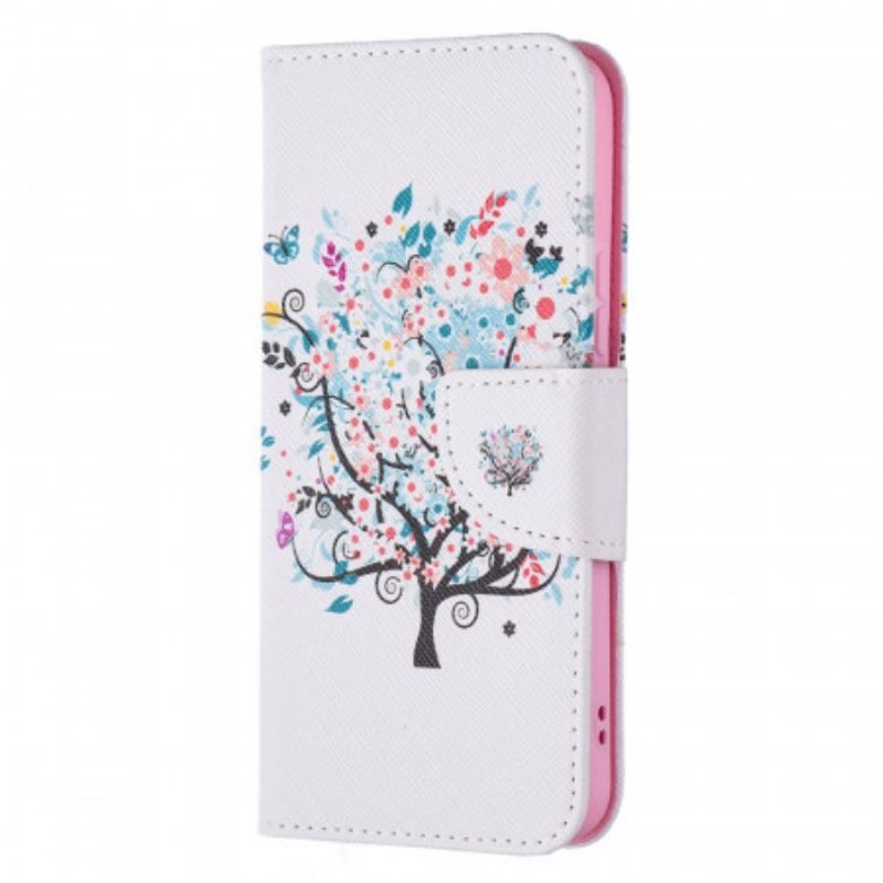 Flip Cover Samsung Galaxy S22 5G Blomstret Træ